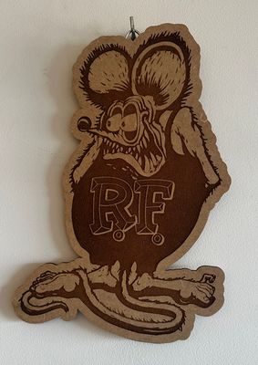 Rat Fink – Laser Engraved Wooden Wall Art