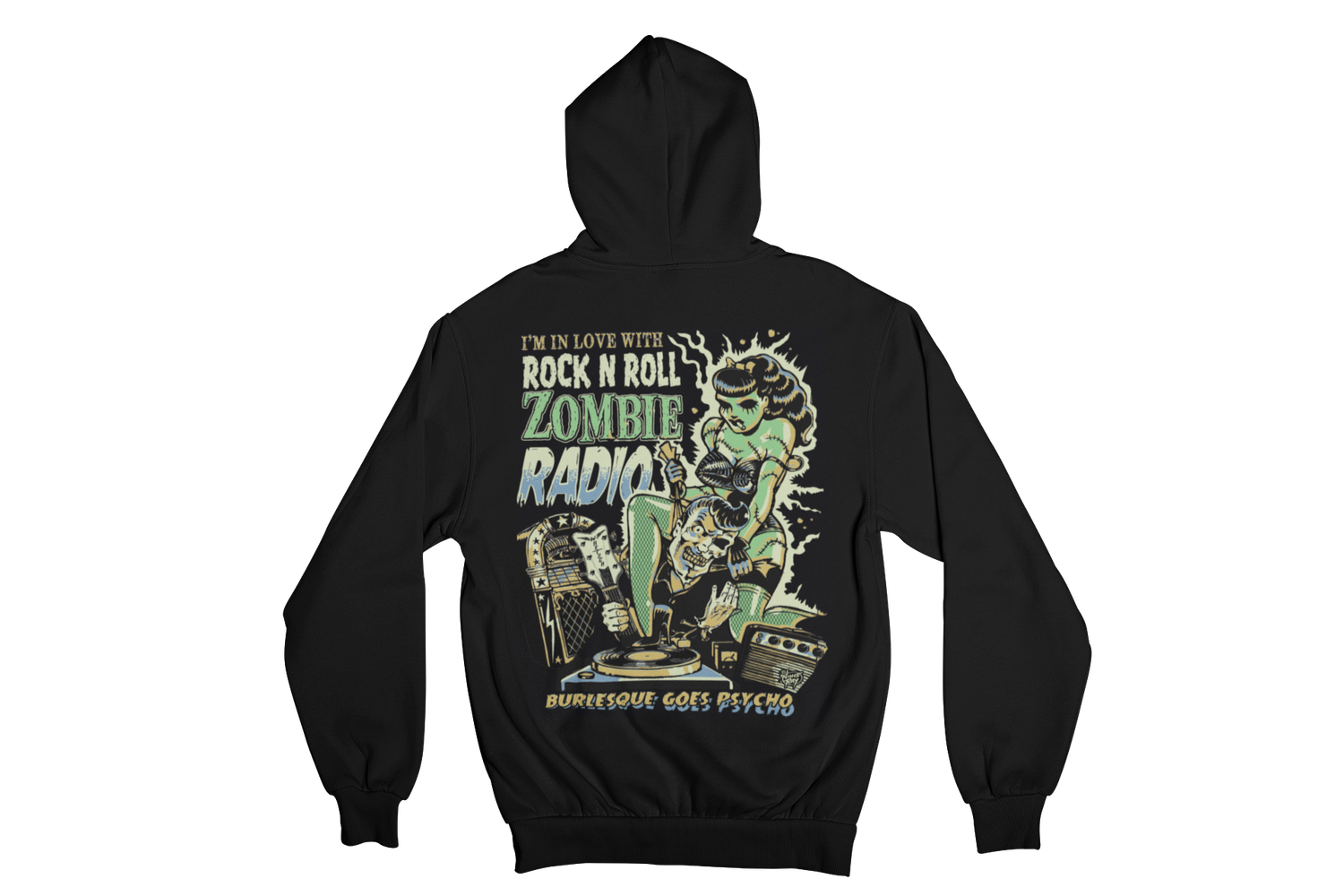 ZOMBIE RADIO HOODIE ZIP for MEN by VINCE RAY