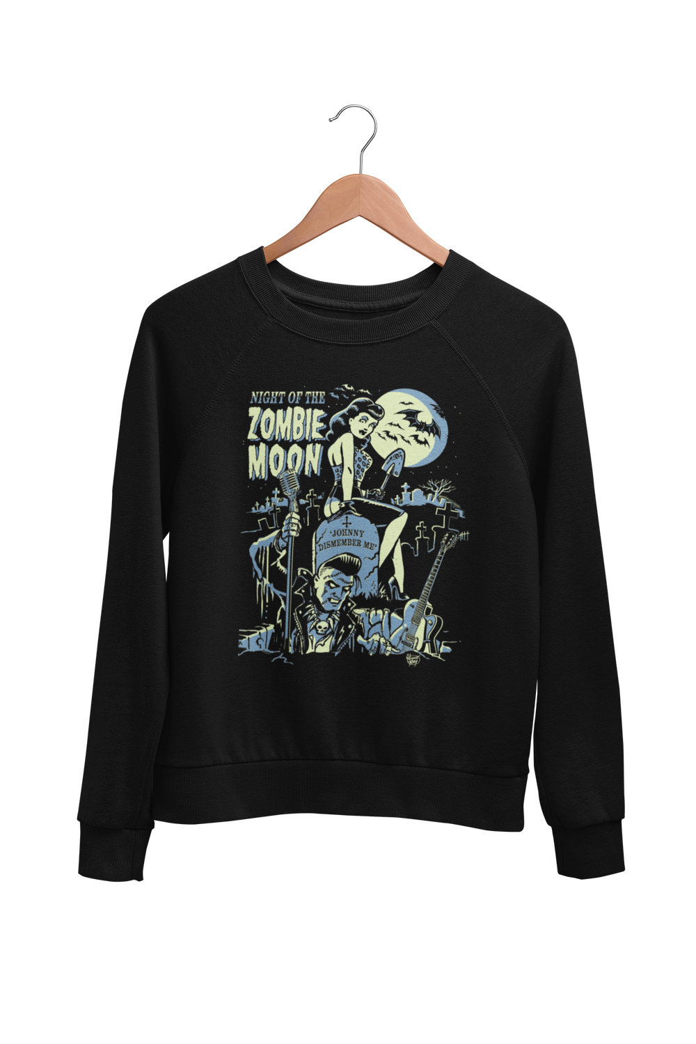 ZOMBIE MOON SWEATSHIRT UNISEX by VINCE RAY