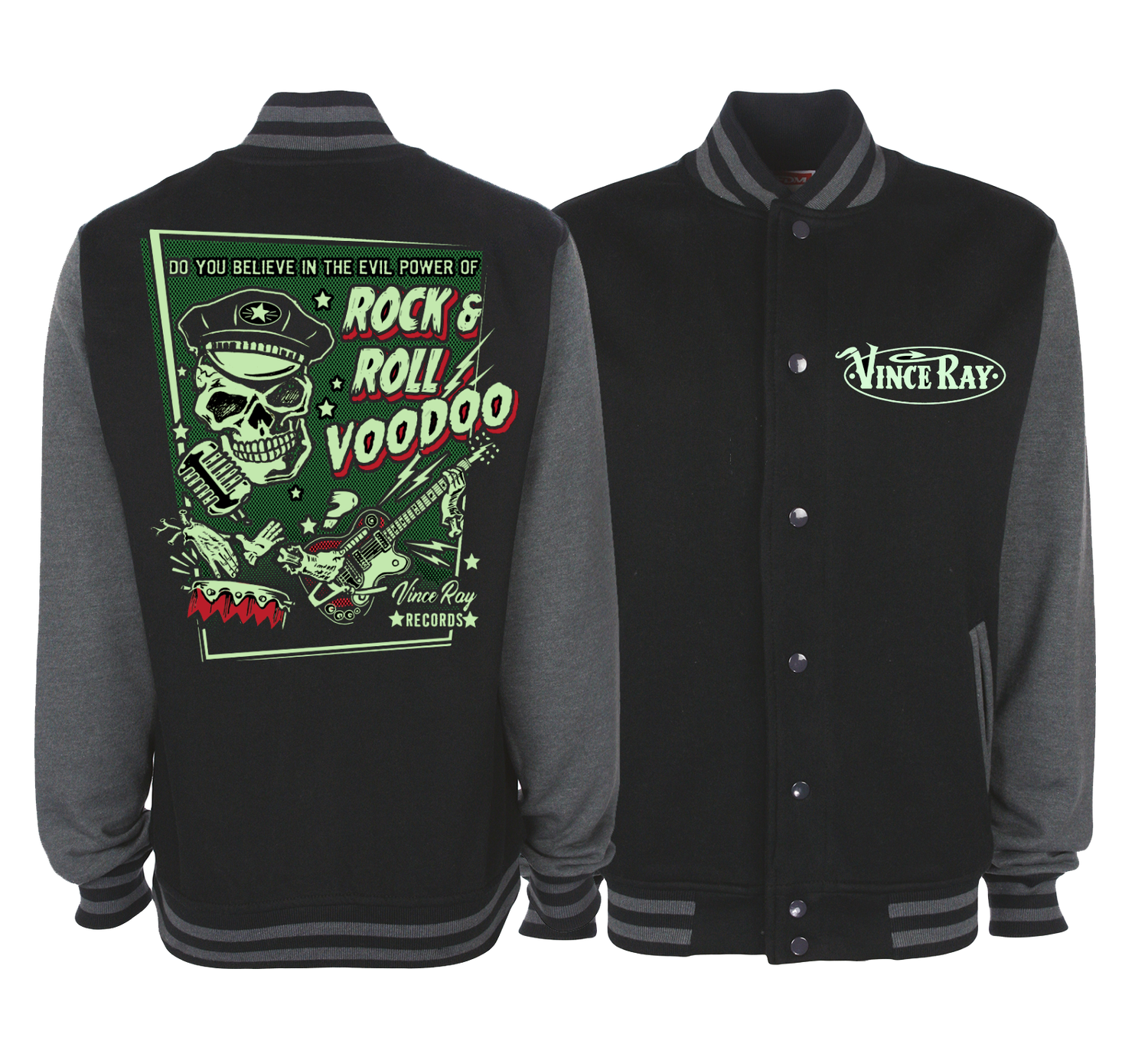 EVIL DEVIL VARSITY JACKET Unisex by VINCE RAY