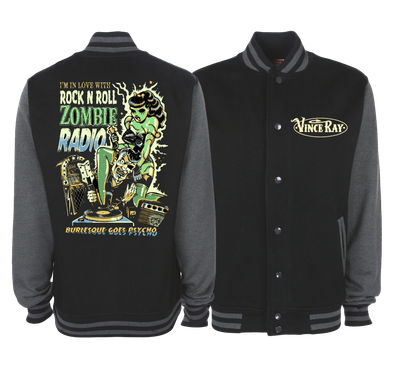 ZOMBIE RADIO VARSITY JACKET Unisex by VINCE RAY