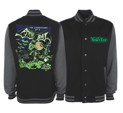 PSYCHO BAT VARSITY JACKET Unisex by VINCE RAY