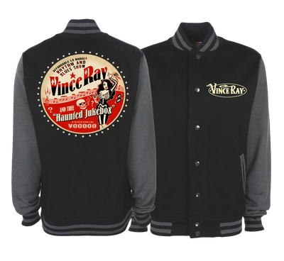 VINCE RAY AND THE HAUNTED JUKEBOX VARSITY JACKET Unisex by VINCE RAY