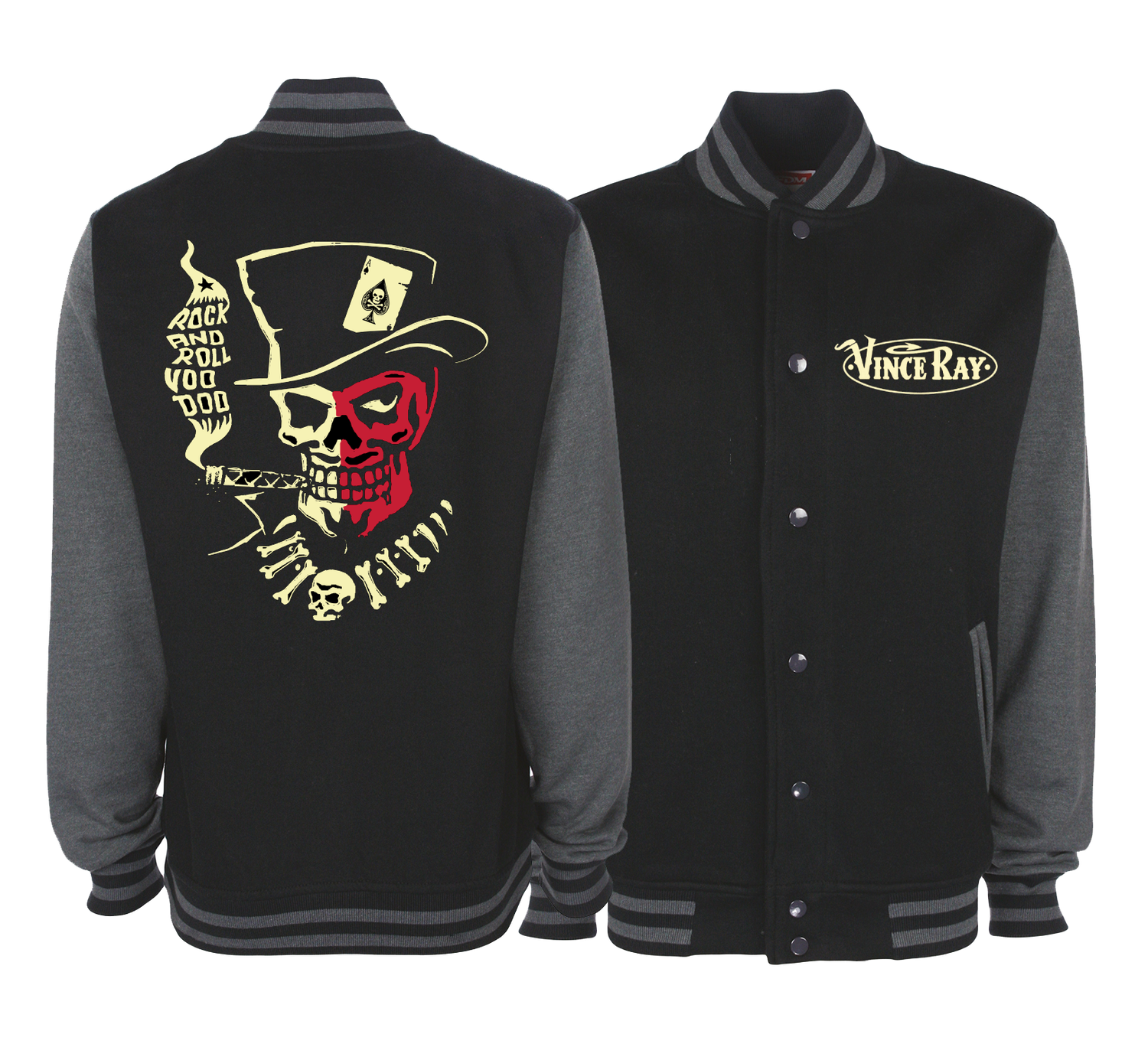 VOODOO SKULL VARSITY JACKET Unisex by VINCE RAY