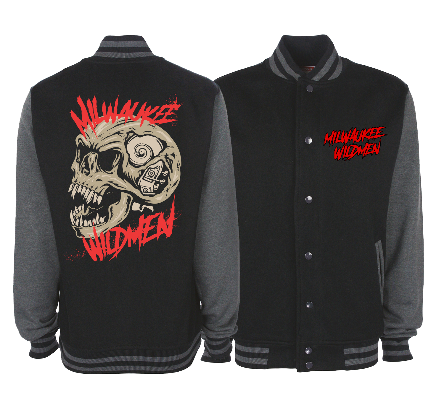 MILWAUKEE WILDMEN &quot;The head&quot; VARSITY JACKET UNISEX