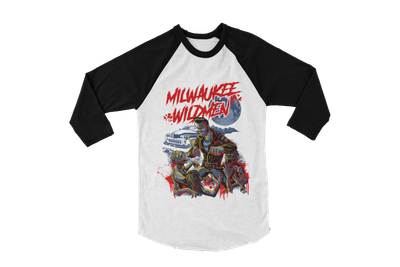 MILWAUKEE WILDMEN &quot;Bloodmoon zombie&quot; BASEBALL LONG SLEEVE  UNISEX
