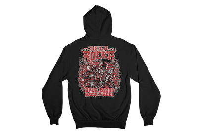 DE LA ROCKA &quot;BEER, BLOOD &amp; ROCK AND ROLL&quot; HOODIE ZIP for MEN