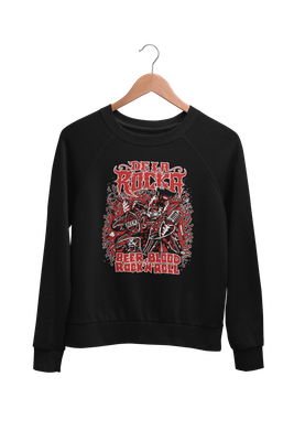DE LA ROCKA &quot;BEER, BLOOD &amp; ROCK AND ROLL&quot; SWEATSHIRT UNISEX