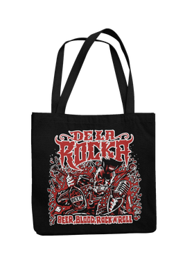DE LA ROCKA Beer, Blood &amp; Rock and roll Cotton Bag