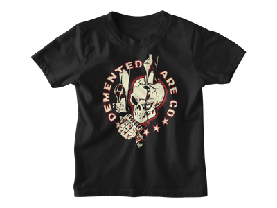 DEMENTED ARE GO "Stiletto Skull" T-SHIRT KIDS