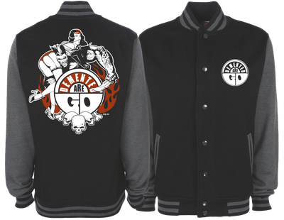 DEMENTED ARE GO "Billy" VARSITY JACKET UNISEX
