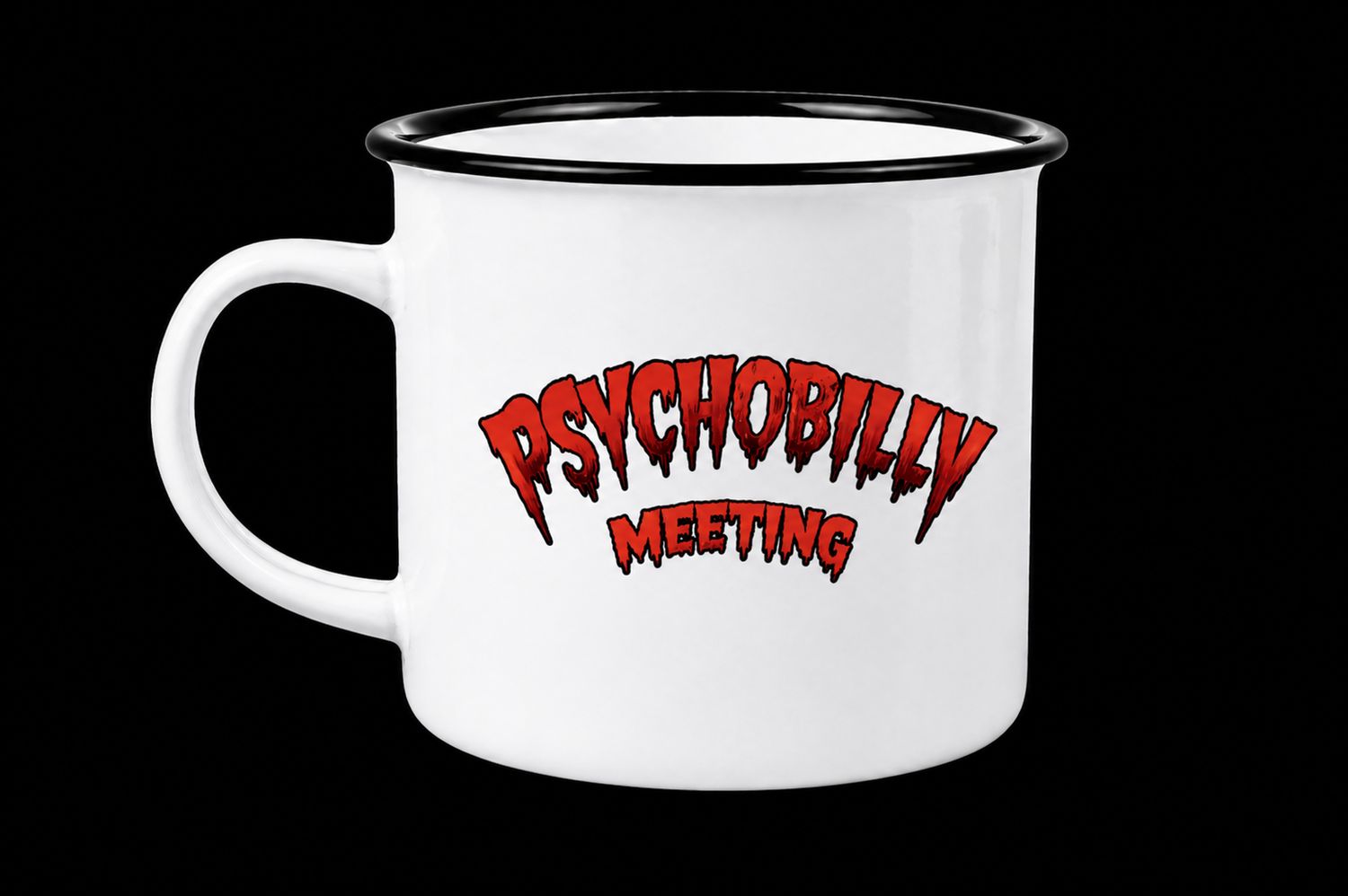 ENAMEL MUG - PSYCHOBILLY MEETING LOGO
