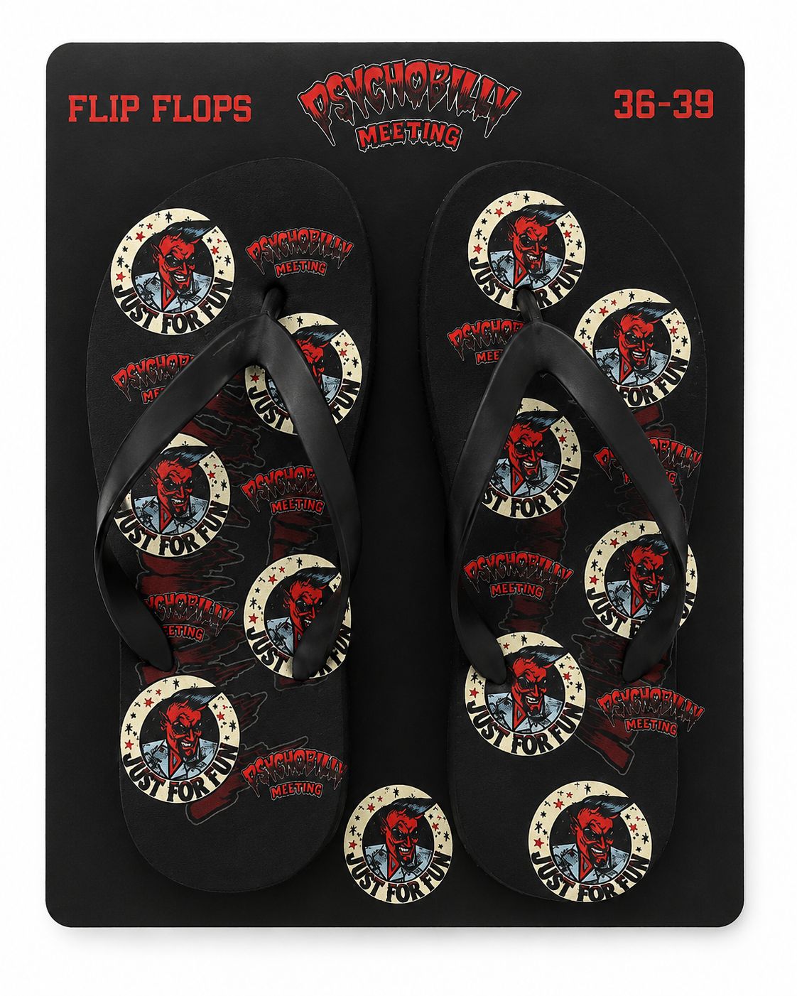 PSYCHOBILLY MEETING JUST FOR FUN FLIP FLOPS