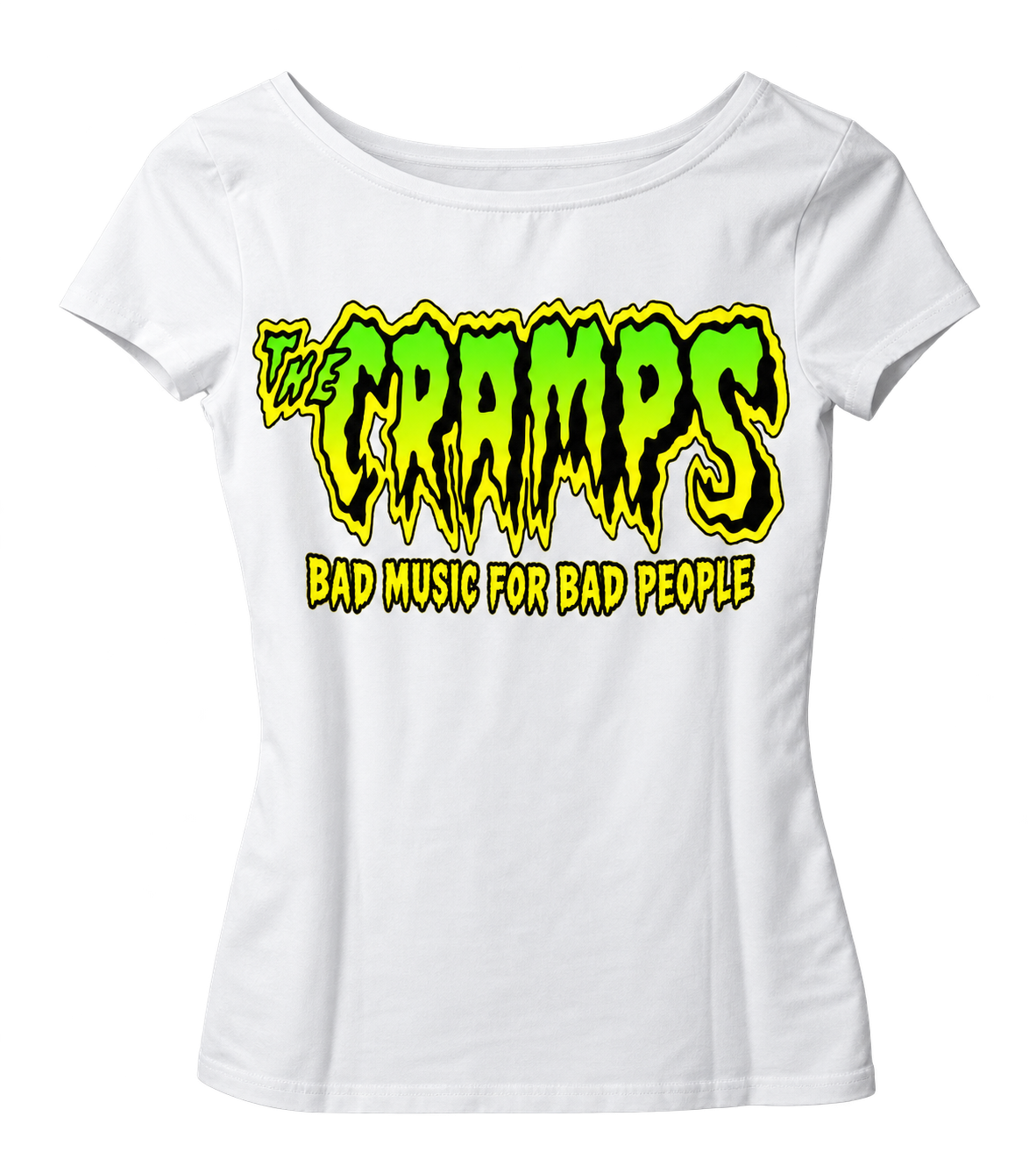 THE CRAMPS "Bad Music for Bad People" tshirt for WOMEN