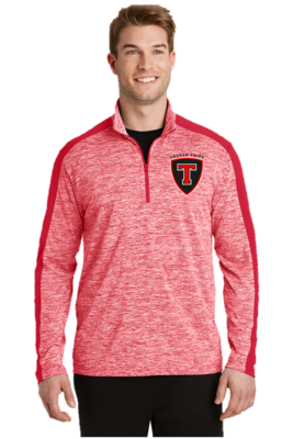TCP PosiCharge® Electric Heather Colorblock 1/4-Zip Pullover