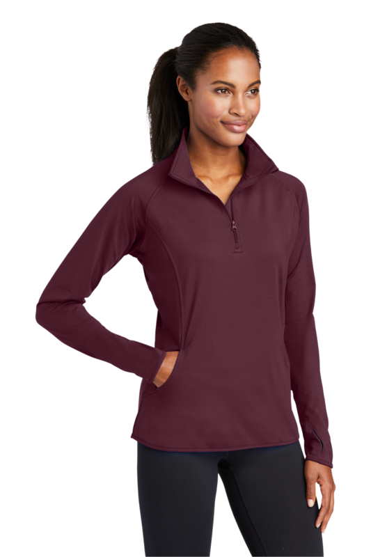Sport-Tek® Ladies Sport-Wick® Stretch 1/2-Zip Pullover