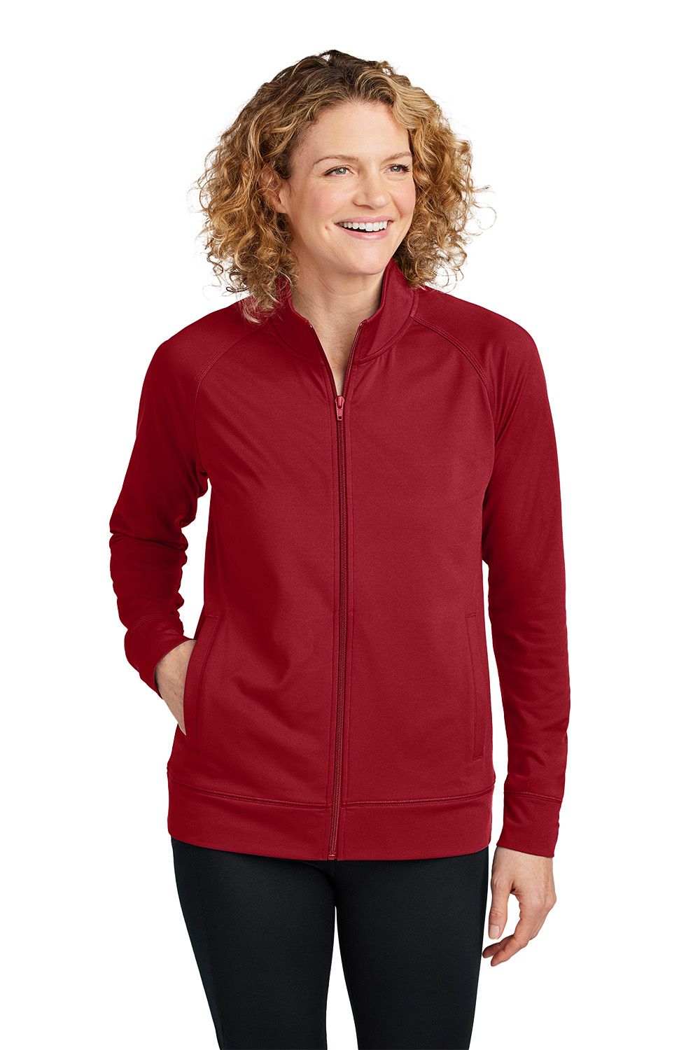 Sport-Tek® Women's Sport-Wick® Stretch Full-Zip Cadet Jacket