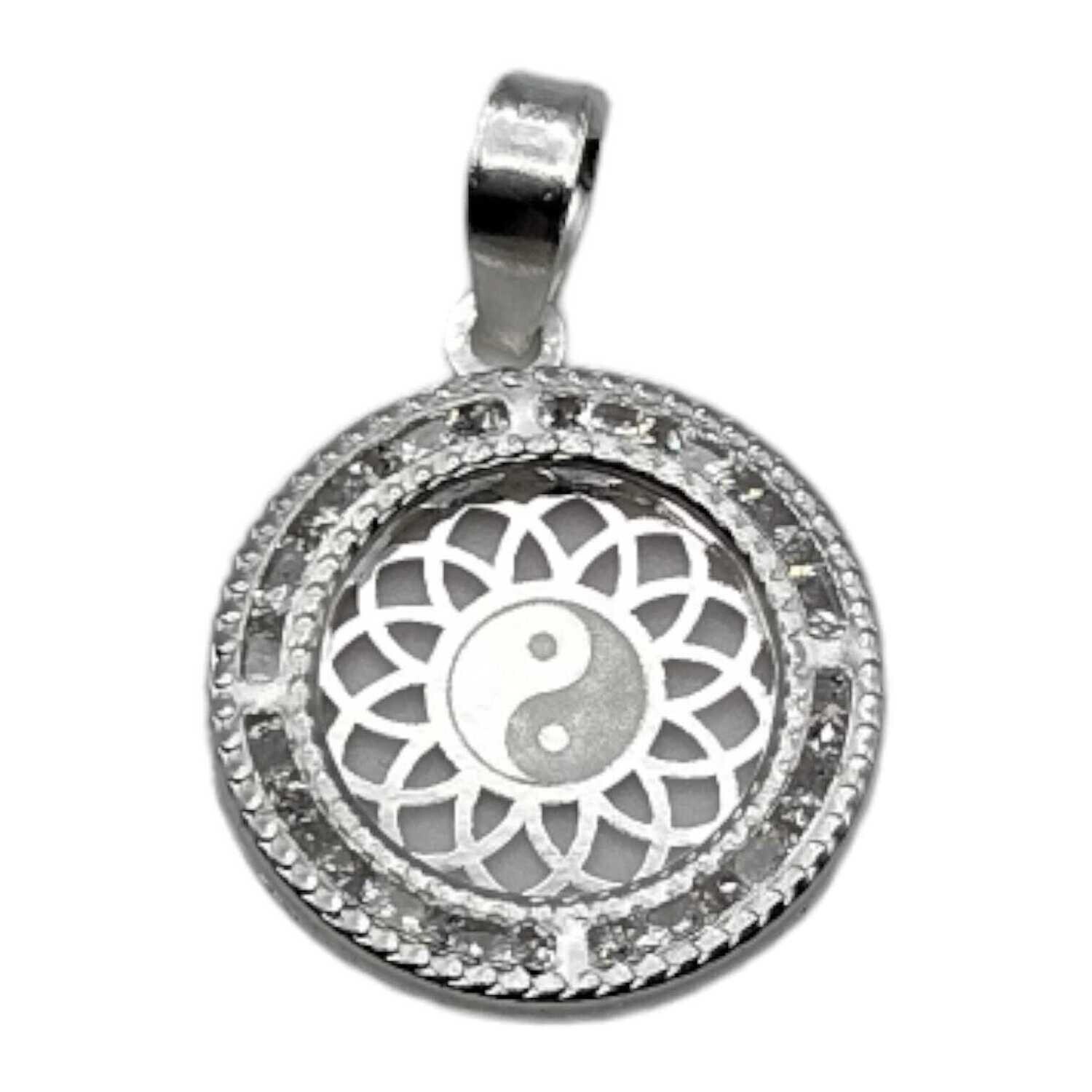 DIJE CON CZ BCA  2 CM PLATA .925