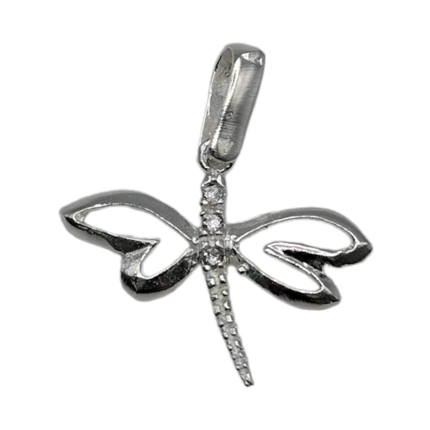 LIBELULA FANCY CON CZ PLATA .925