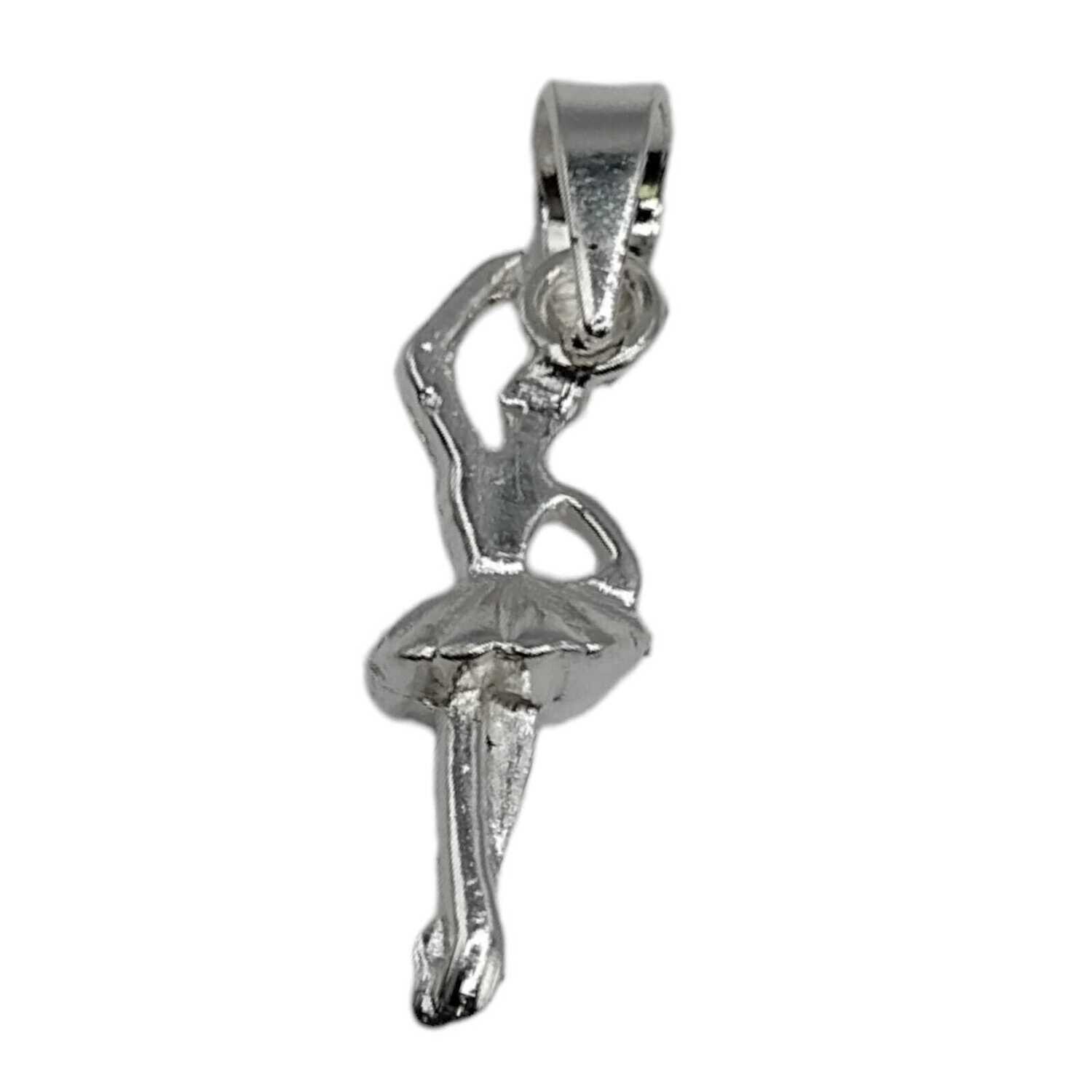 DIJE BAILARINA 3 CM LARGO TOTAL PLATA .925