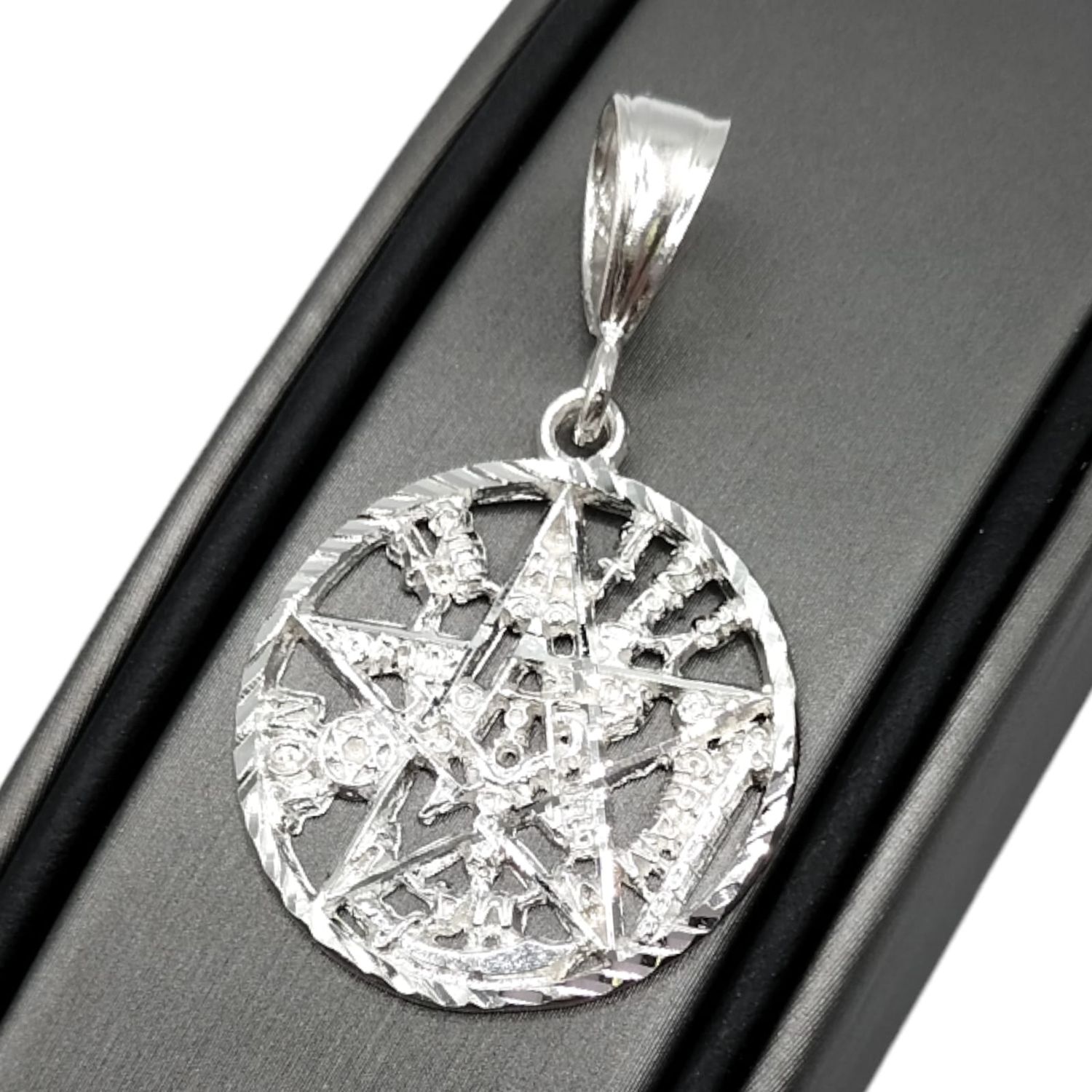 DIJE PENTAGRAMA 4.5 CM PLATA .925