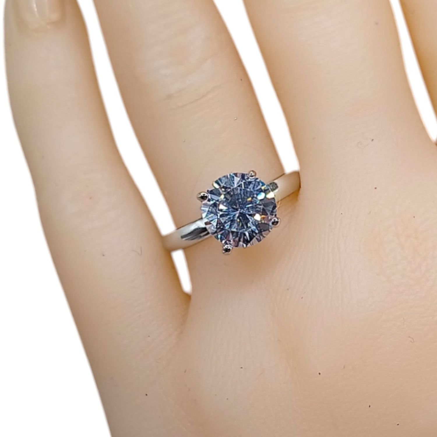 ANILLO SOLITARIO 8MM PLATA .925