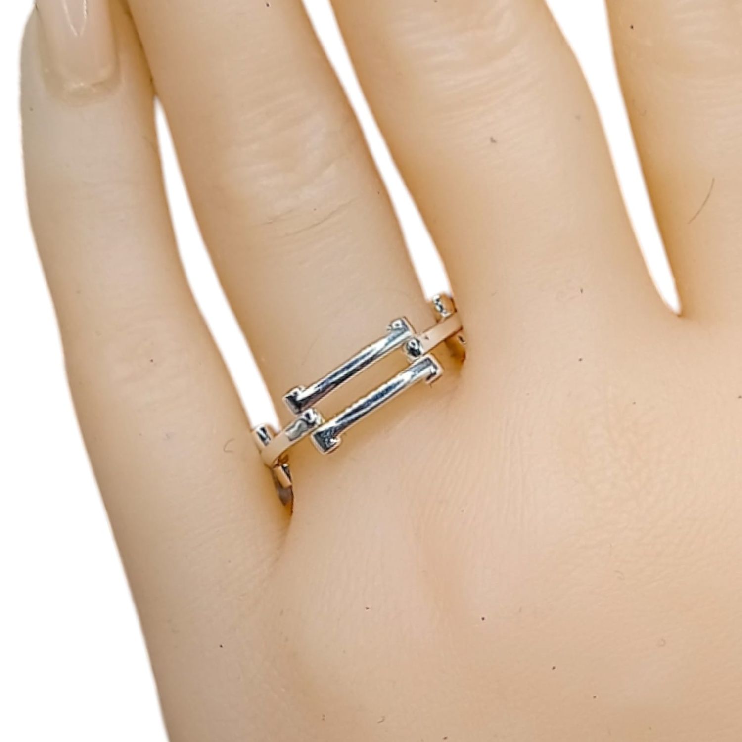 Anillo Unisex  Cadena PLATA .925