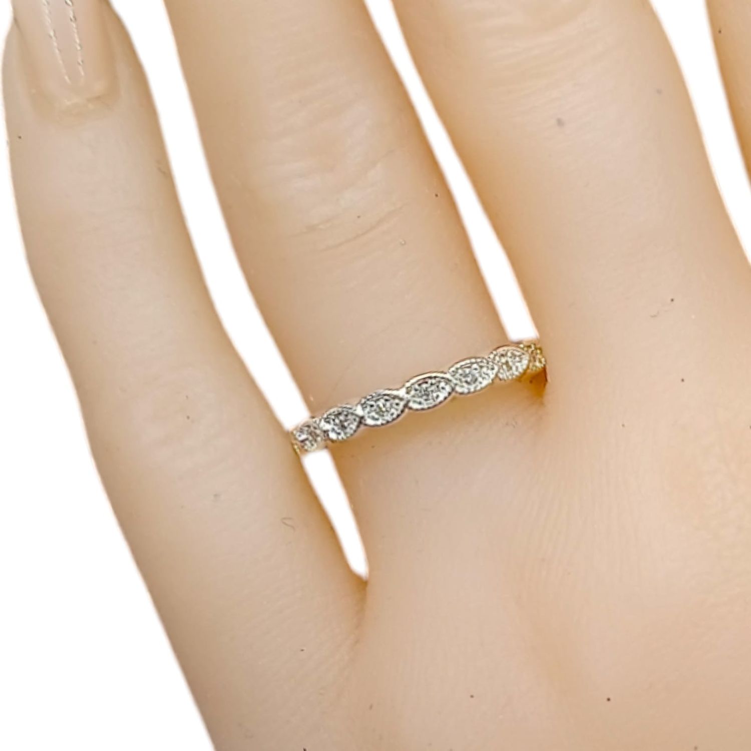 Anillo Hojas churumbela. medida #6 PLATA .925