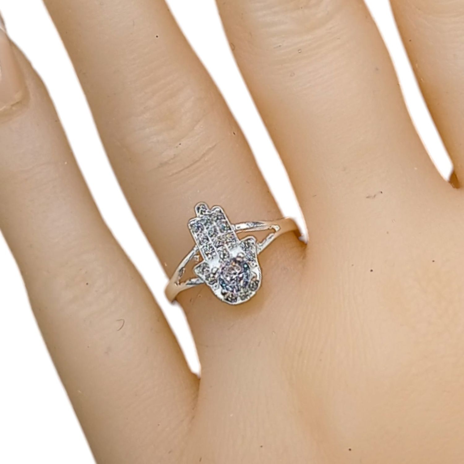 ANILLO DE MANITA DE FATIMA PLATA .925
