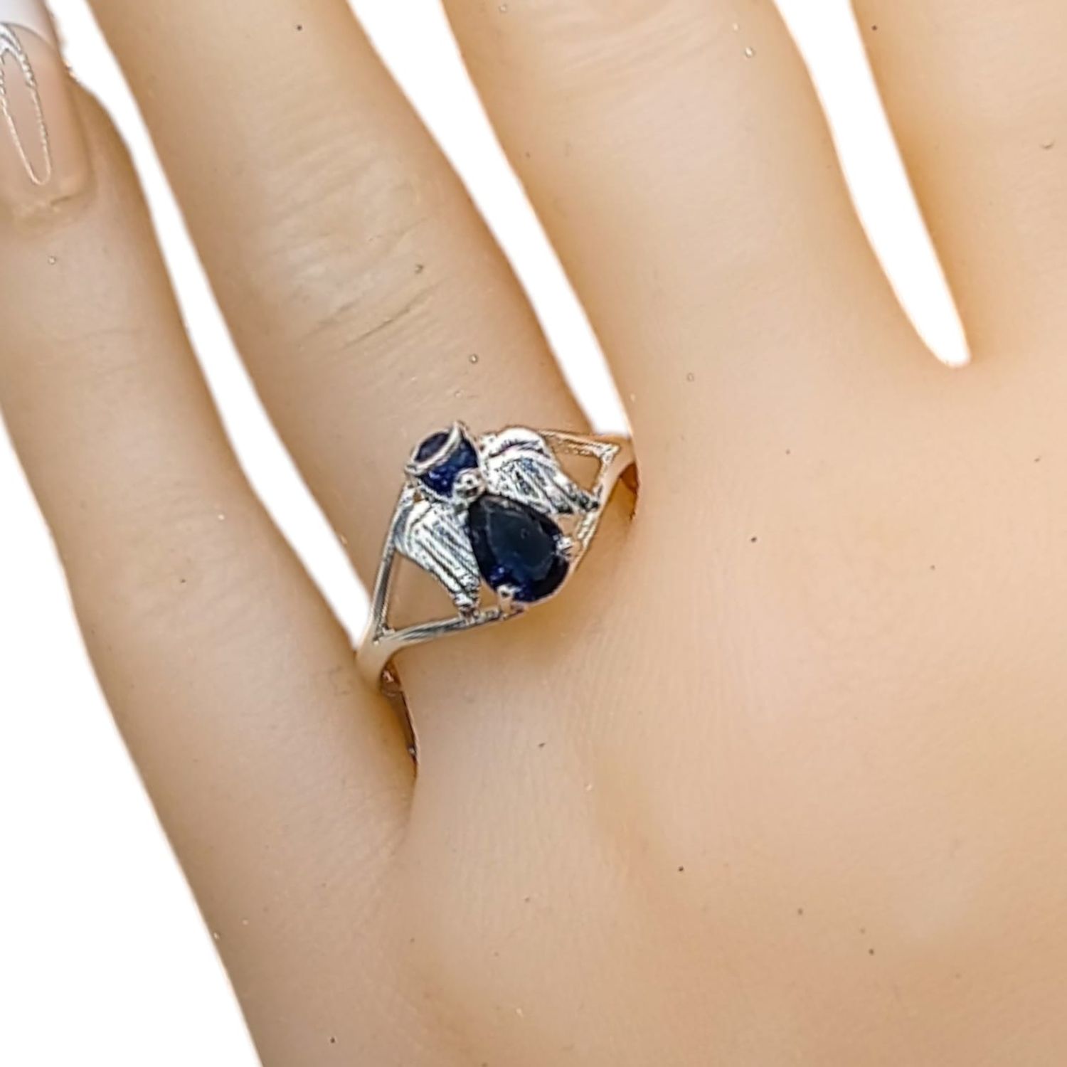 ANILLO ANGEL CZ NAVY # 9 PLATA .925