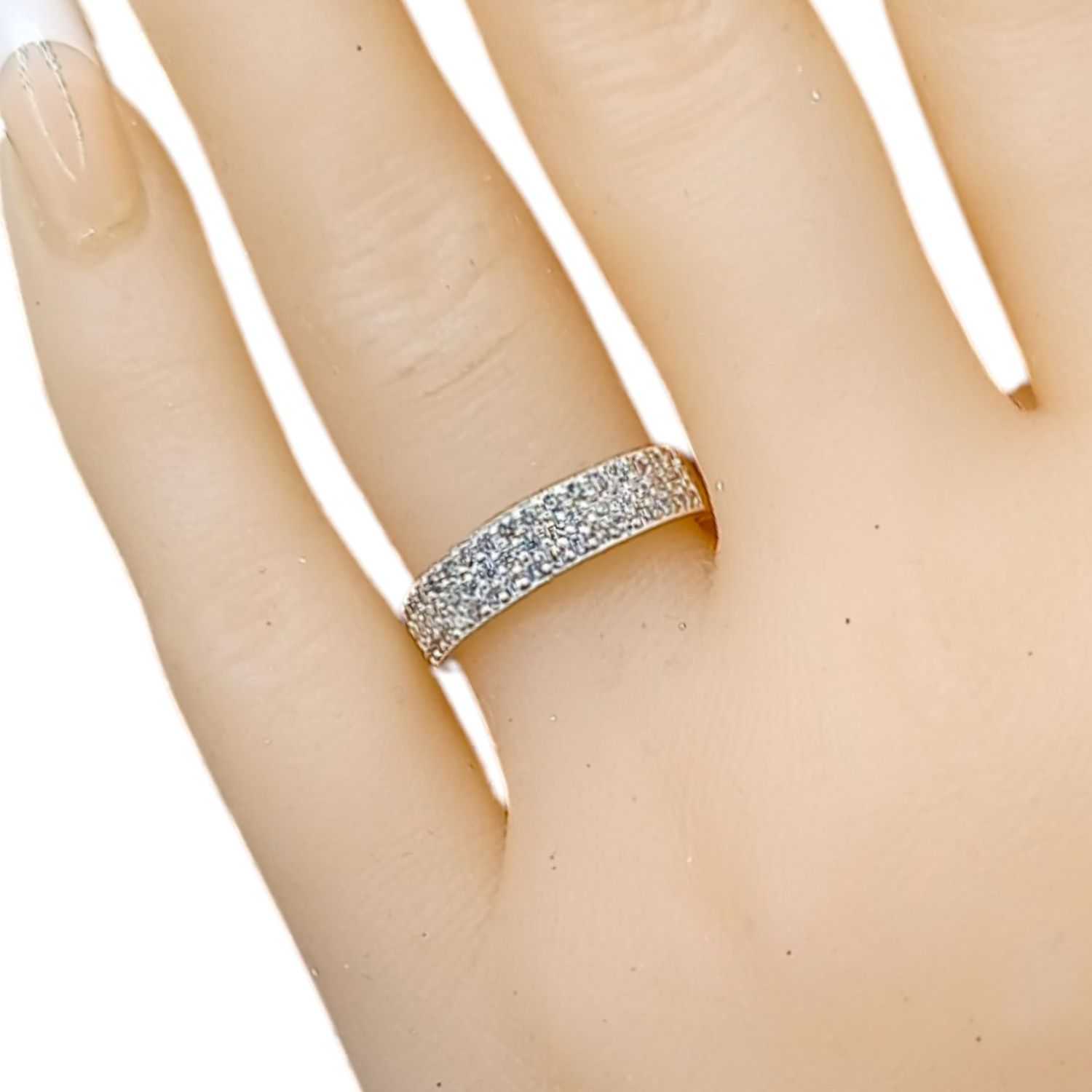 ANILLO ARGOLLA CON MINI CZ PLATA .925