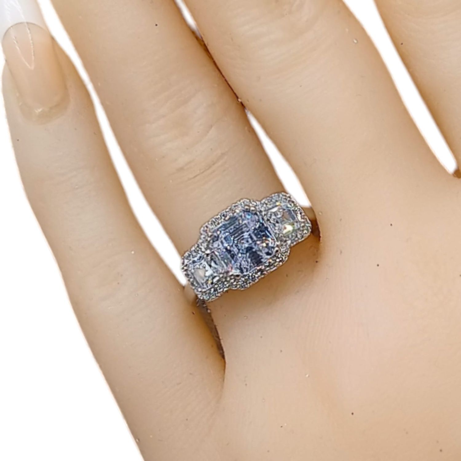 ANILLO FANCY CON CZ VARIAS MEDIDAS PLATA .925