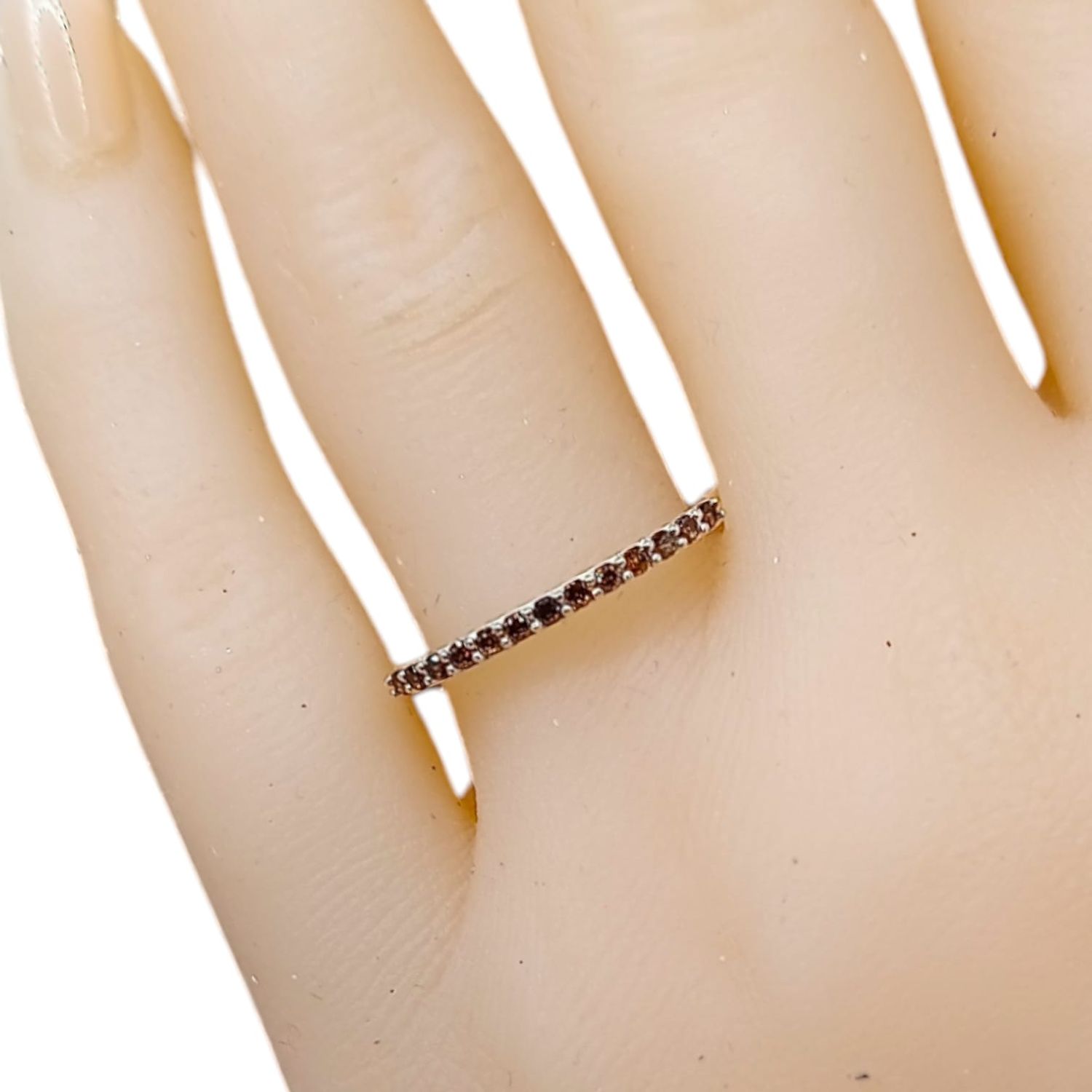 ANILLO ARGOLLA CZ AMBAR VARIAS MEDIDAS PLATA .925
