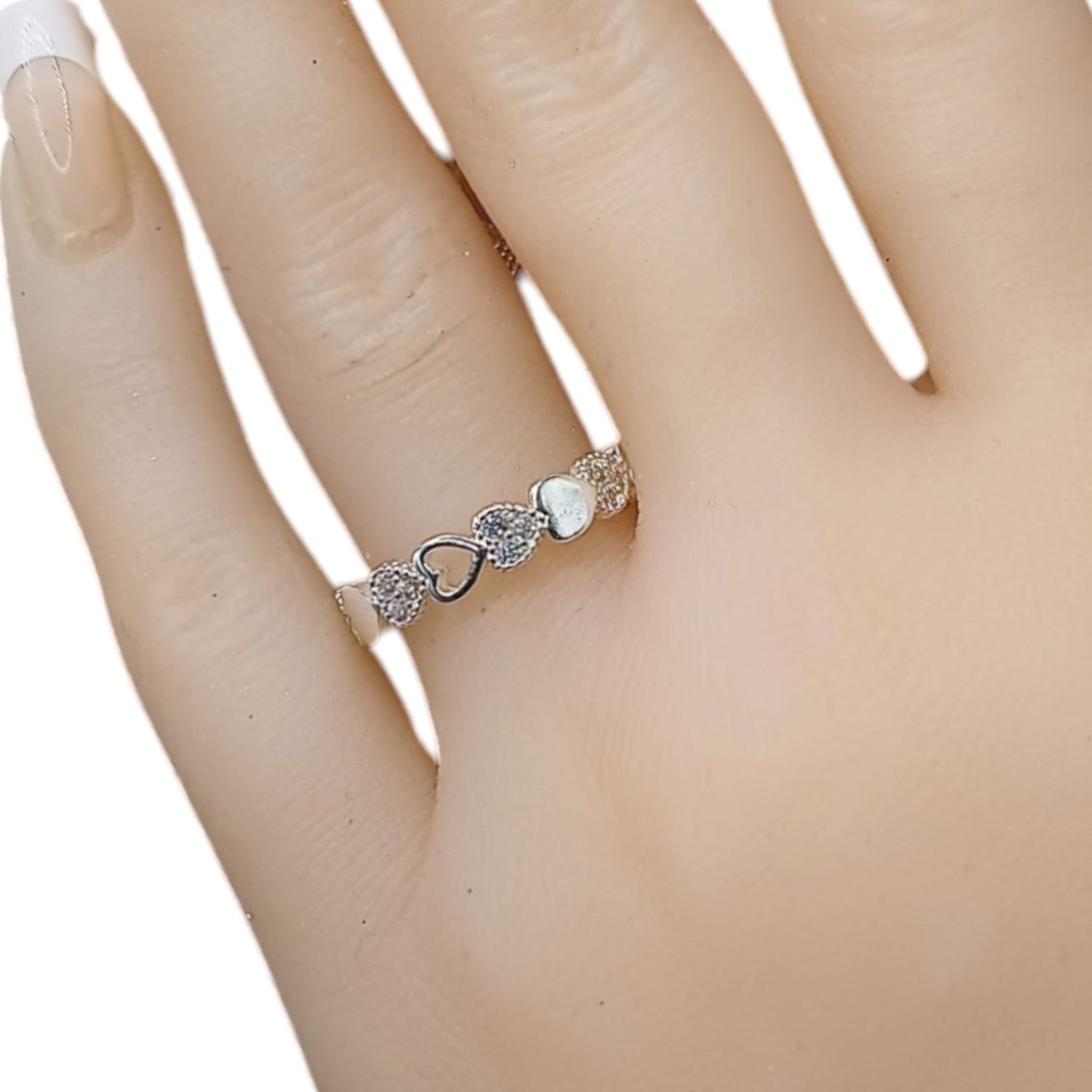 ANILLO CORAZONES VARIAS MEDIDAS PLATA .925