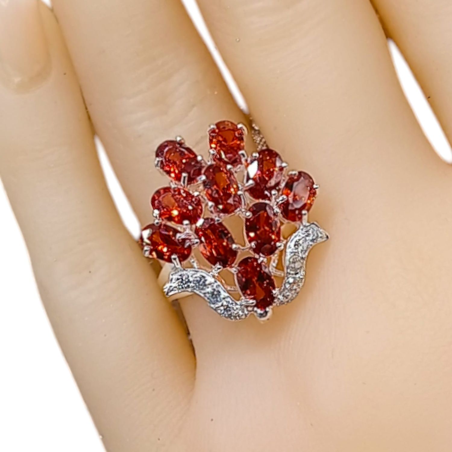 Anillo Racimo Cz CHEDRON medida PLATA .925