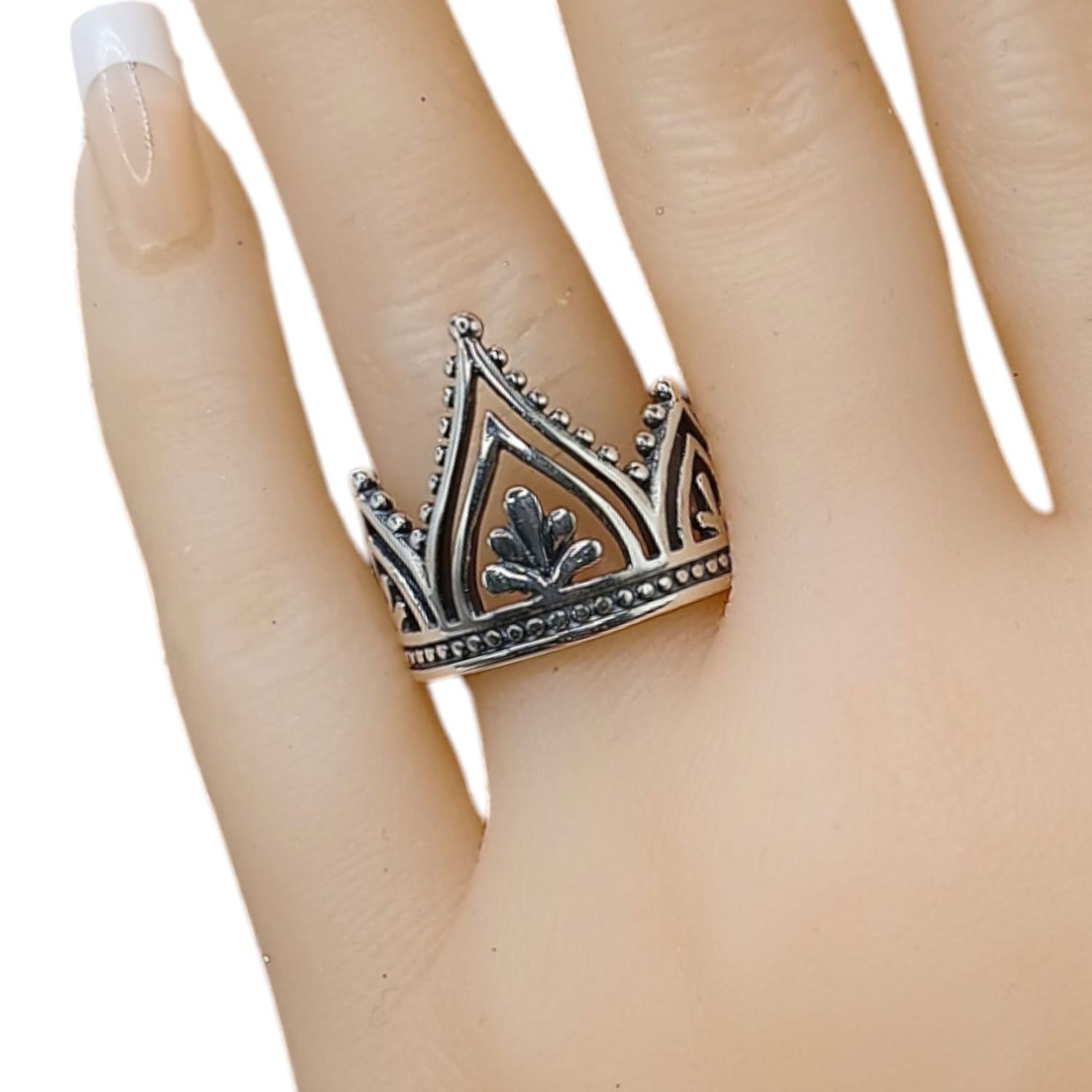 ANILLO CORONA VARIAS MEDIDAS PLATA .925