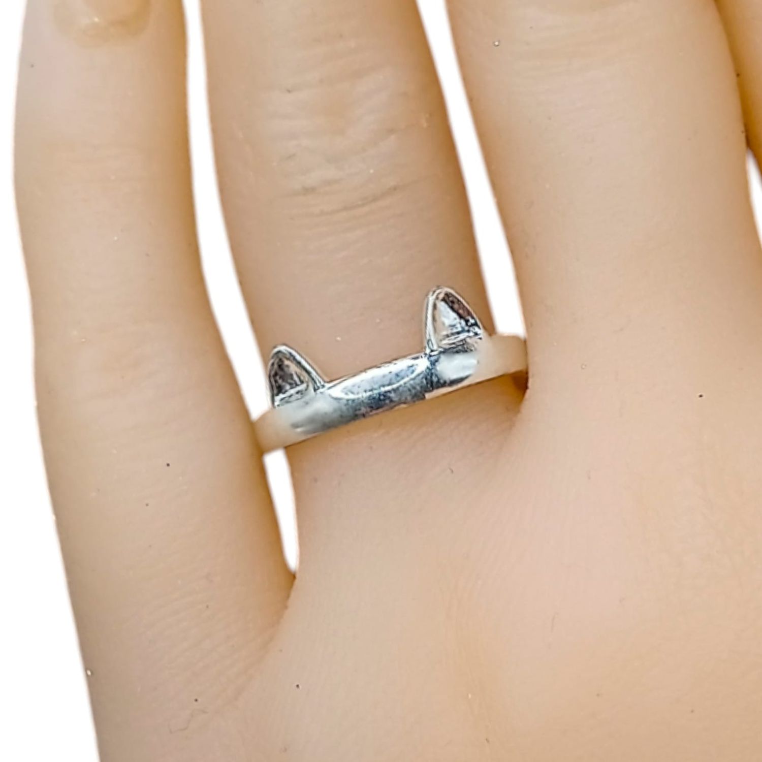 Anillo ajustable orejitas PLATA .925