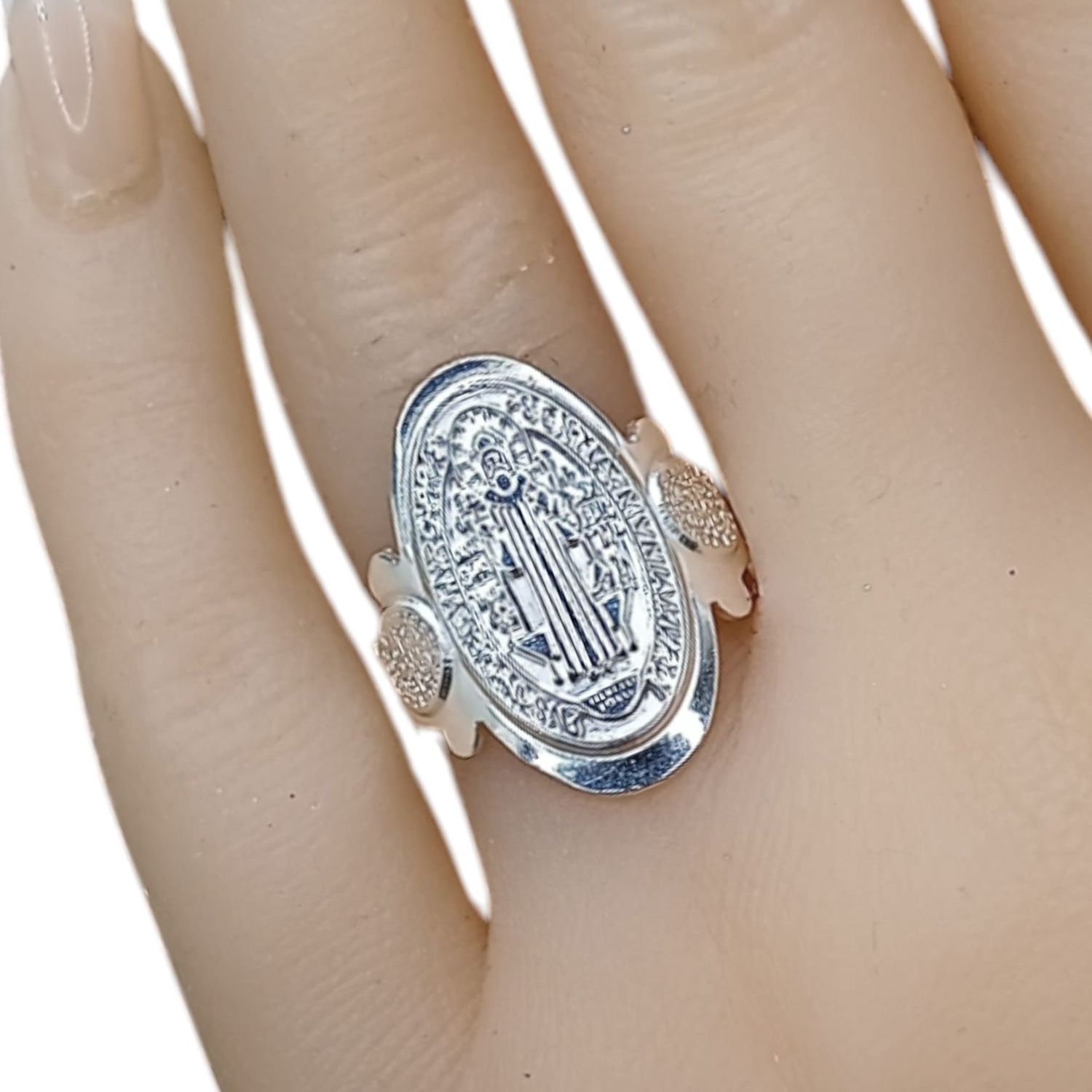 ANILLO SAN BENITO VARIAS MEDIDAS   PLATA .925