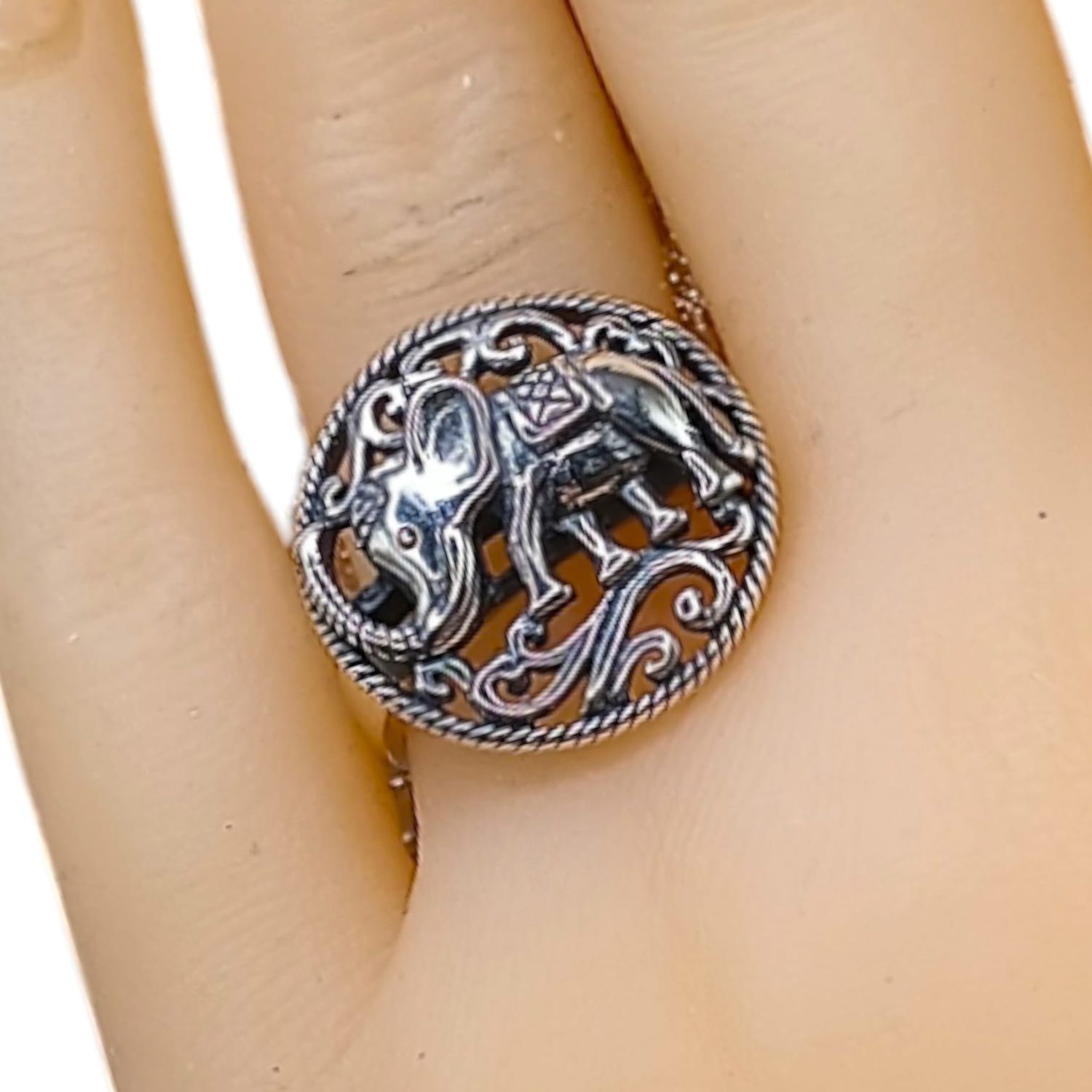 ANILLO OXI ELEFANTE # 8 PLATA .925