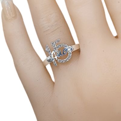 Anillo 15 Año con cz PLATA .925