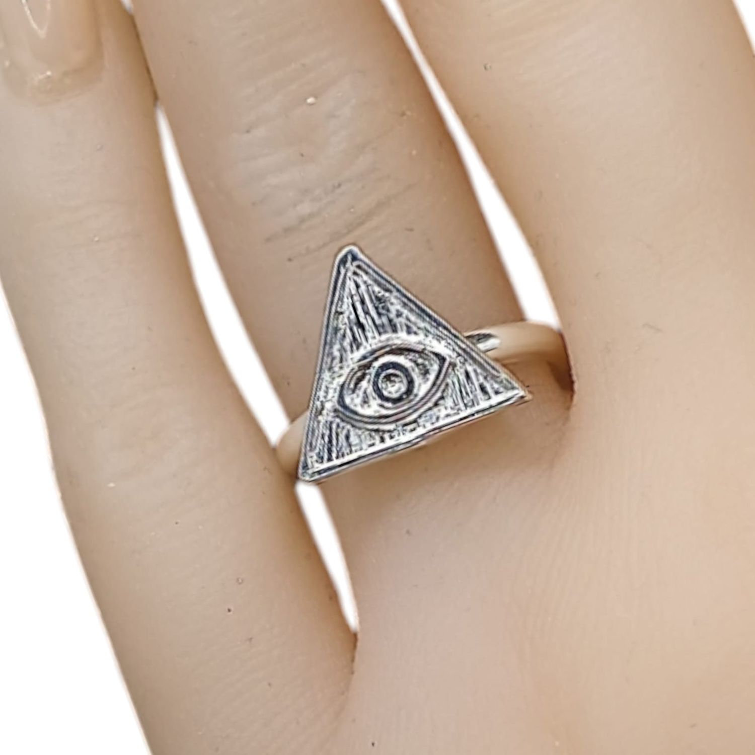 Anillo medida ajustable Ojo de Dios PLATA .925
