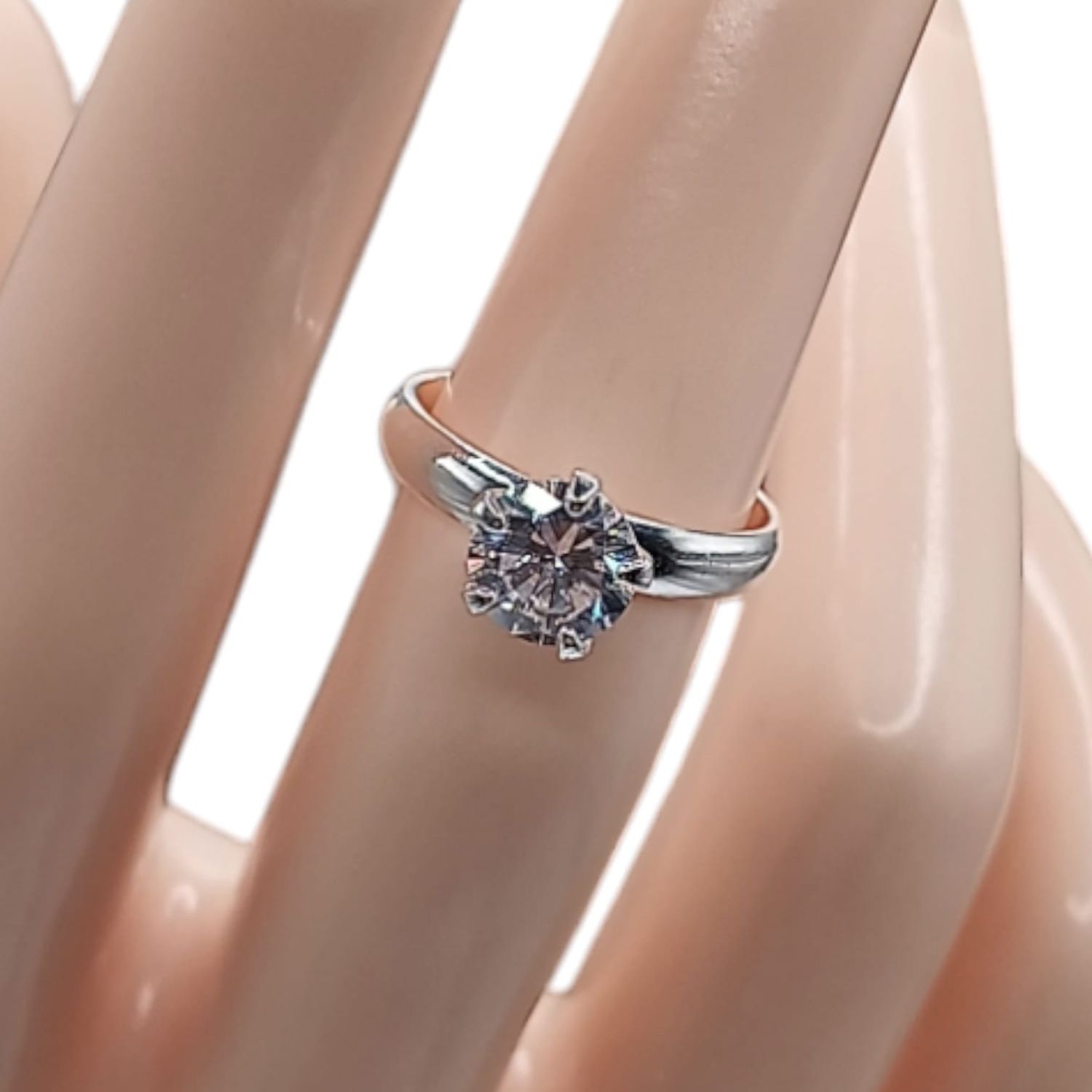 ANILLO SOLITARIO VARIAS MEDIDAS PLATA .925