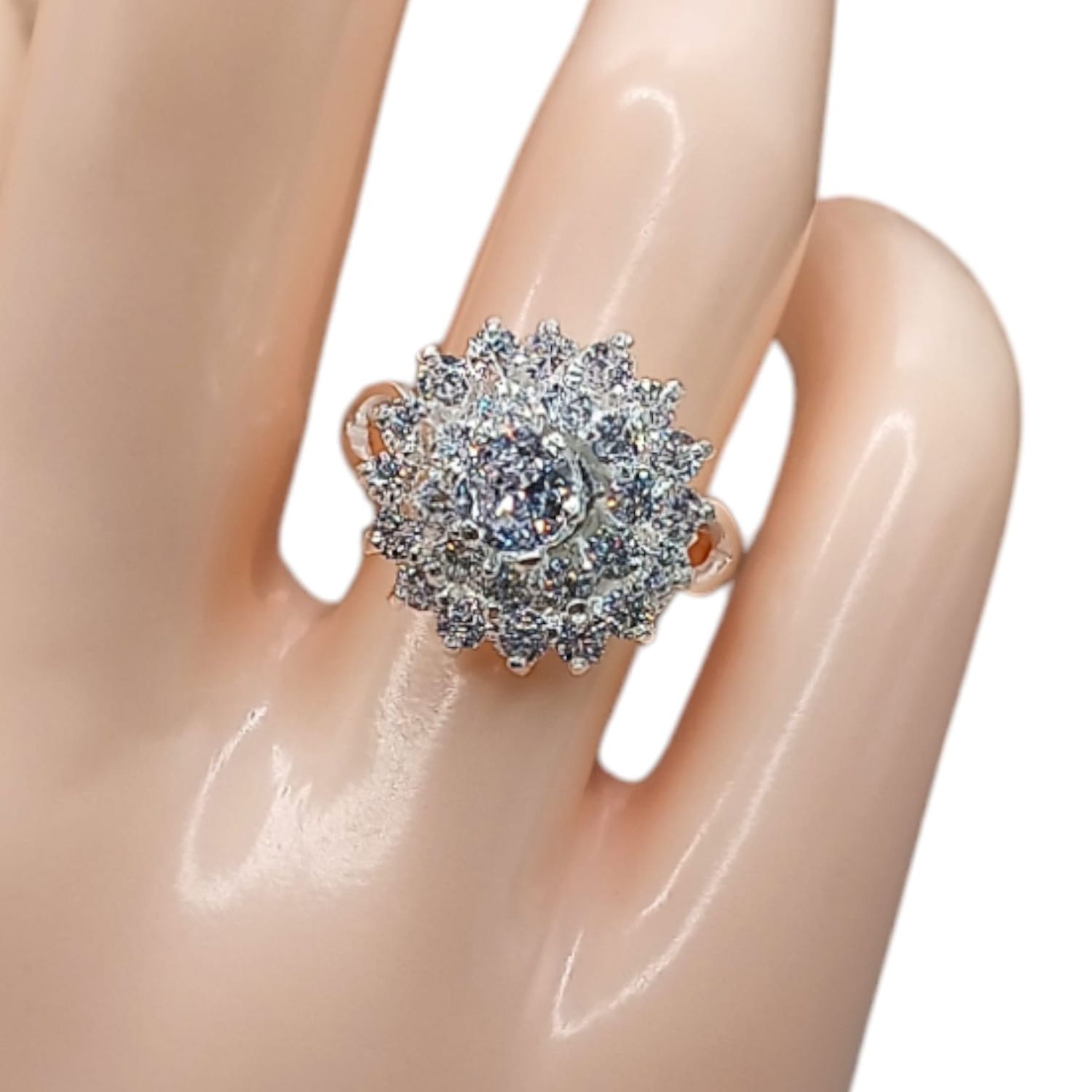 ANILLO GIRATORIO PASTEL CZ BCA VARIAS MEDIDAS PLATA .925