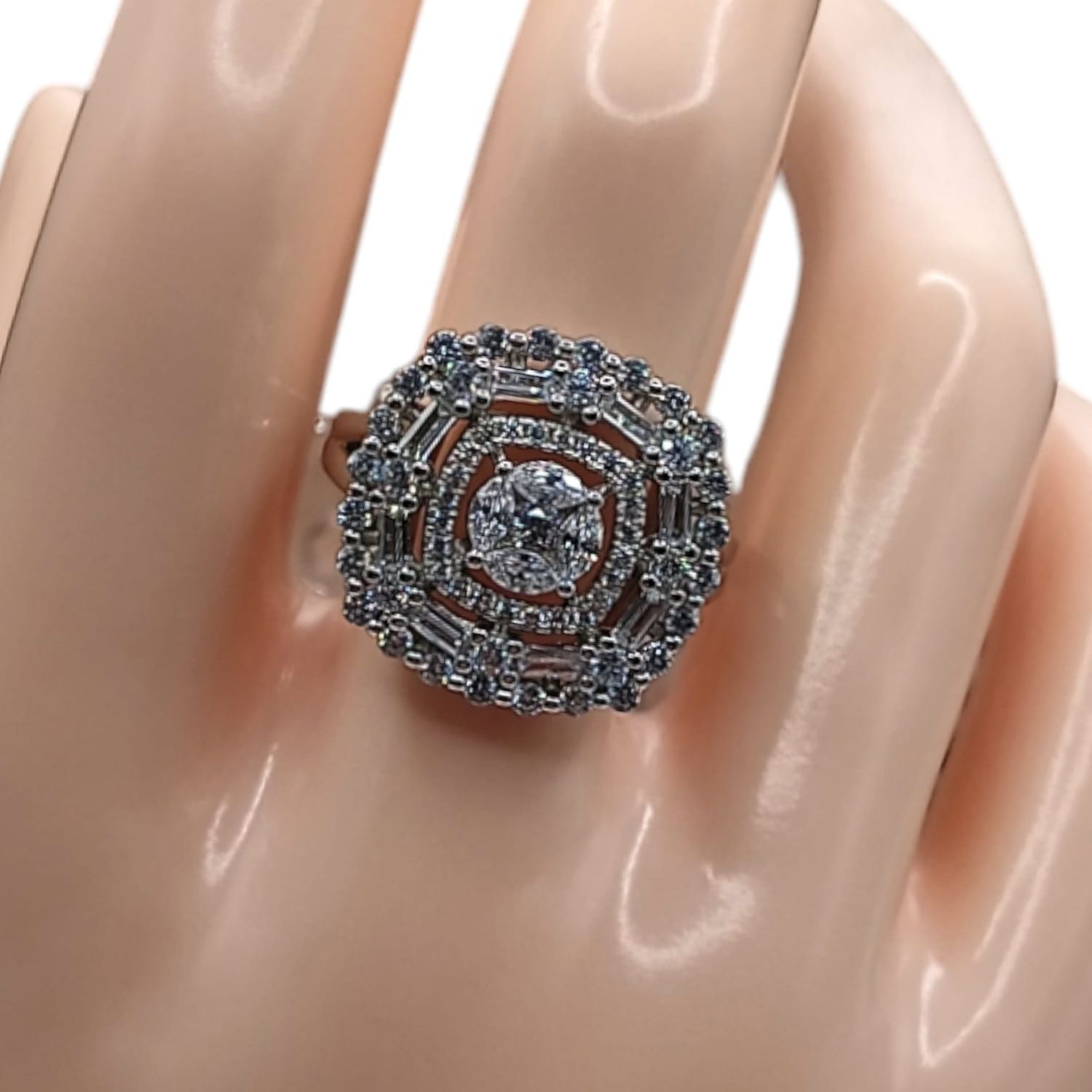 ANILLO CUADRO CON CZ  VARIAS MEDIDAS PLATA .925