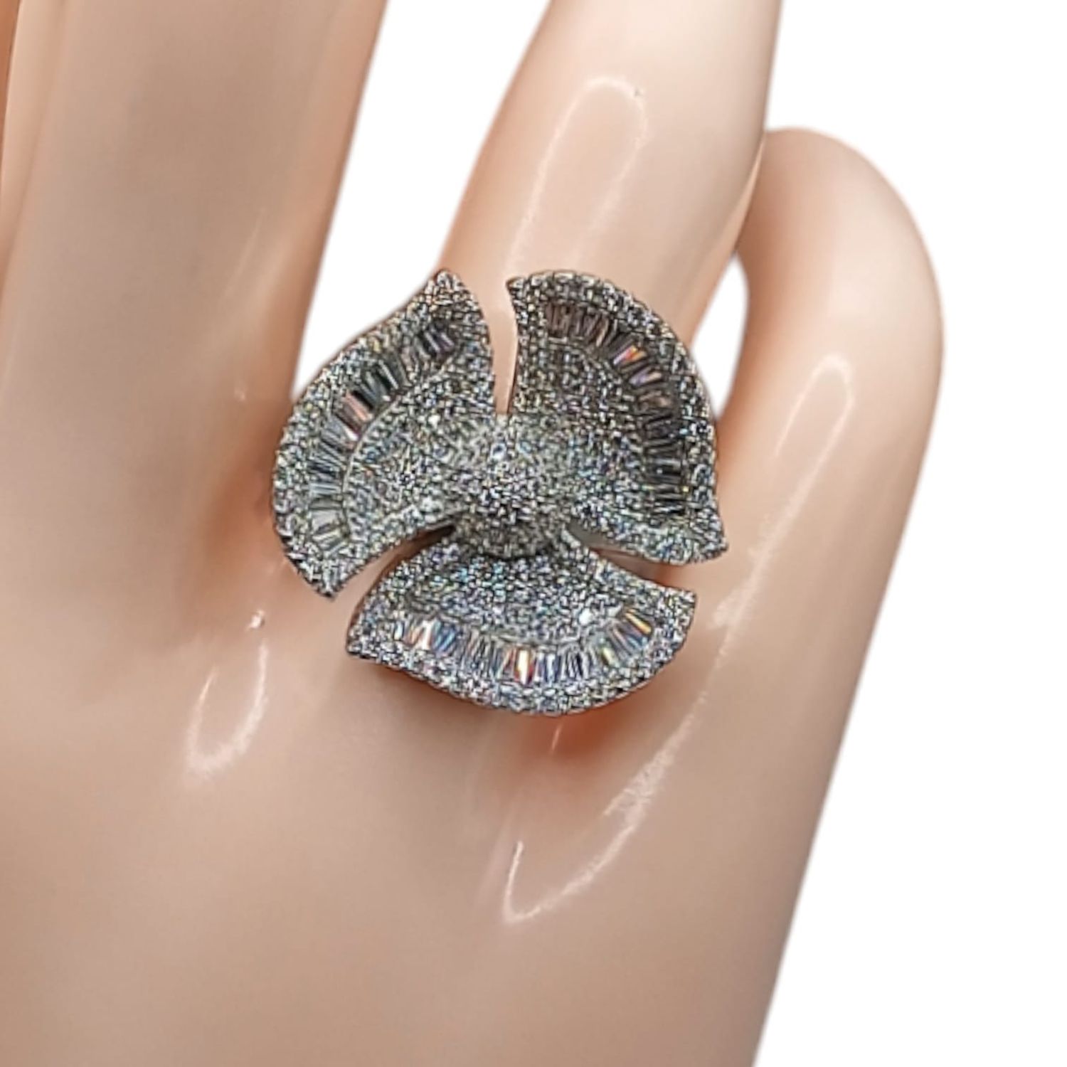 ANILLO RODIZADO FLOR FANCY VARIAS MEDIDAS PLATA .925