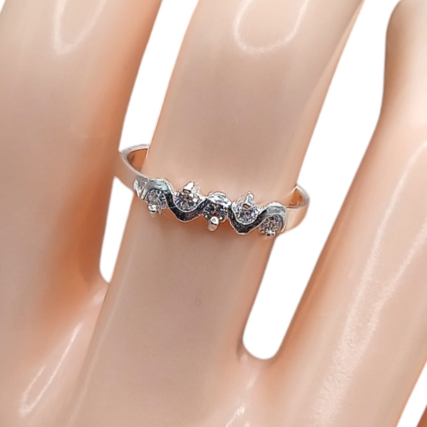 ANILLO CZ BLANCA   #9 PLATA .925