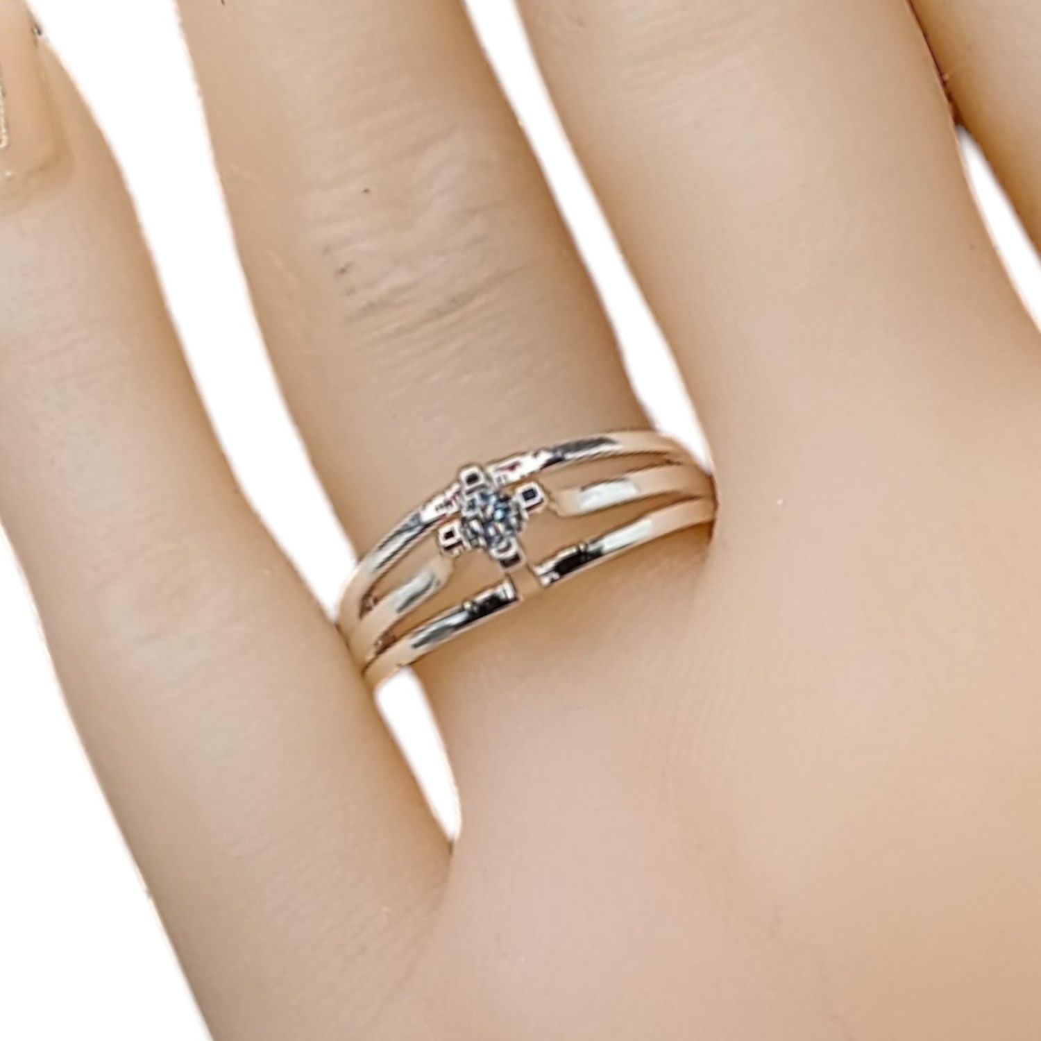 ANILLO SOLITARIO PLATA .925 CZ