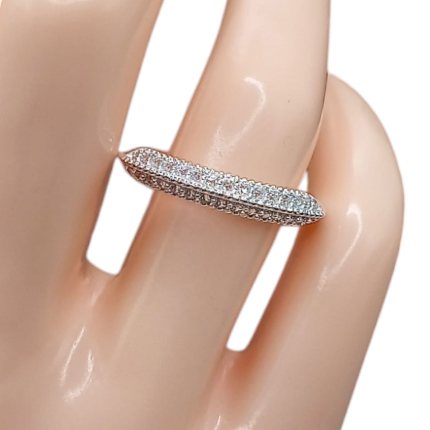 ANILLO TIPO CHURUMBELA CON CZ VARIAS MEDIDAS  PLATA .925