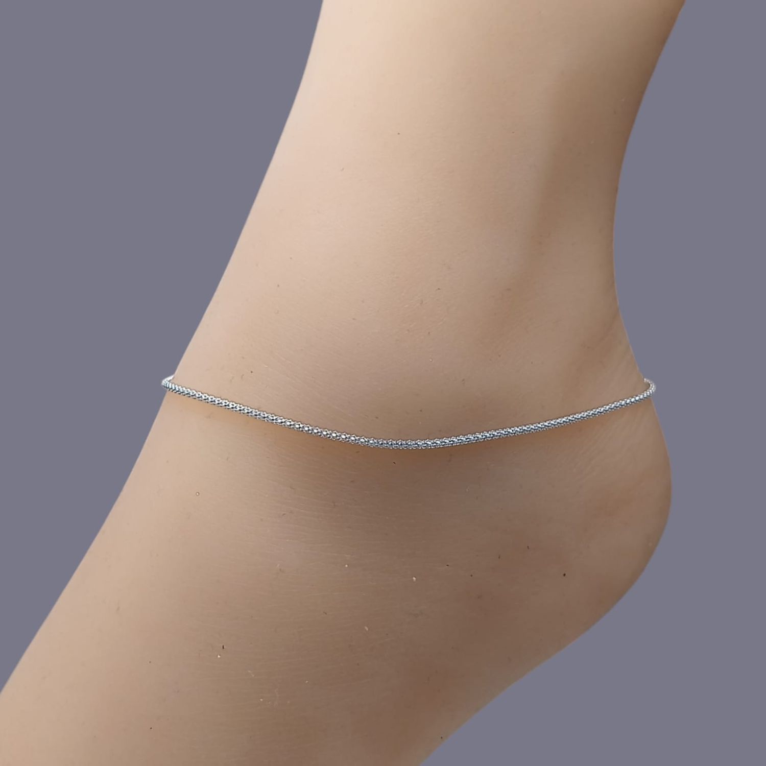 TOBILLERA CADENA 10&quot;  PLATA .925