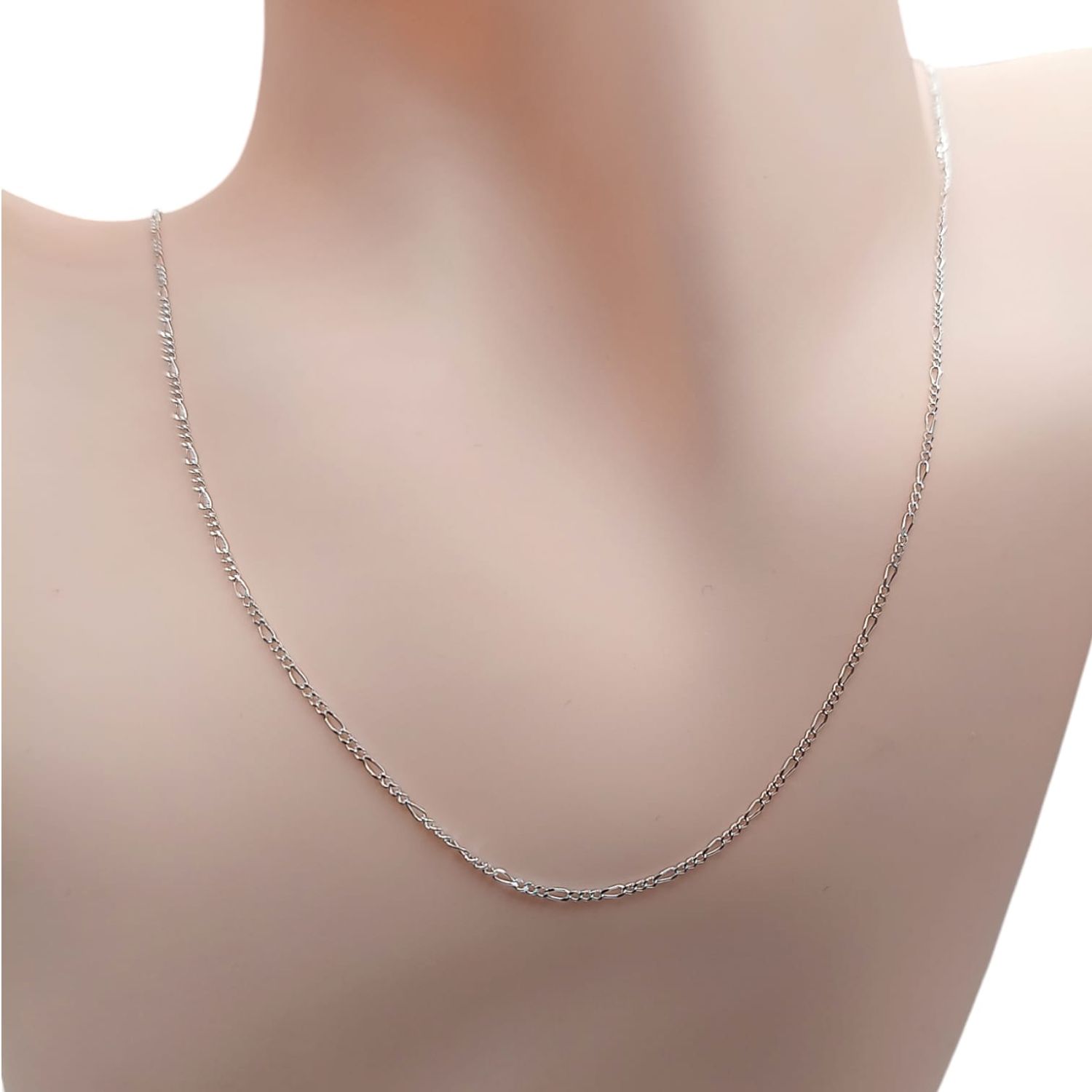CADENA FIGARO 16&quot;,   1 MM PLATA .925